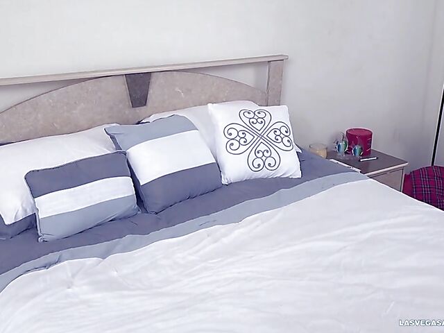 Daddy finger fucking young Anastasia Rose's just dildoed pussy