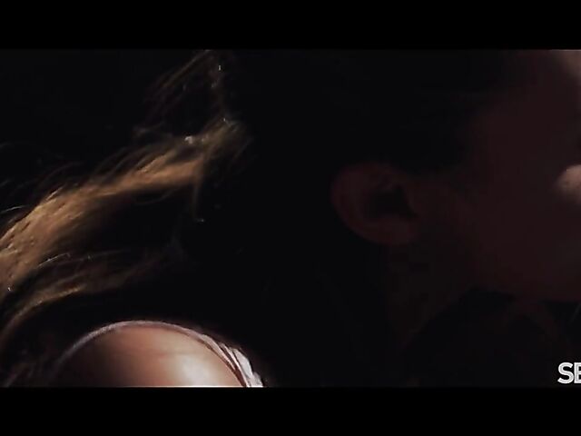 Romantic erotic sex in the dark of the bedroom with Tiny Tina