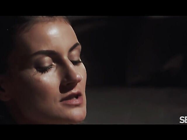 Romantic erotic sex in the dark of the bedroom with Tiny Tina