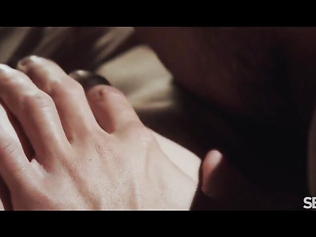 Romantic erotic sex in the dark of the bedroom with Tiny Tina