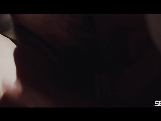 Romantic erotic sex in the dark of the bedroom with Tiny Tina