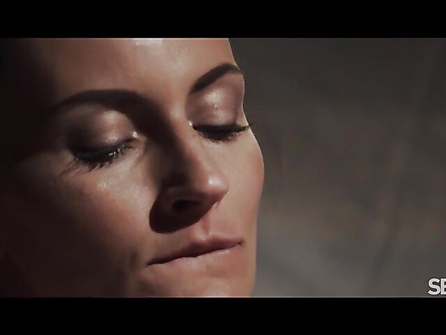 Romantic erotic sex in the dark of the bedroom with Tiny Tina