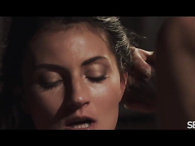 Romantic erotic sex in the dark of the bedroom with Tiny Tina