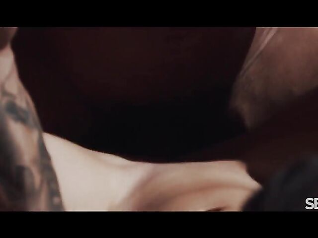 Romantic erotic sex in the dark of the bedroom with Tiny Tina