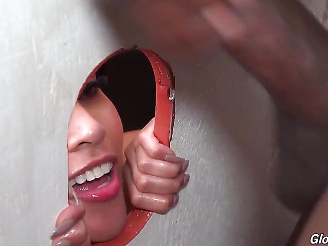  Interracial double glory hole suck and fuck with Ember Snow and Ryan Keely