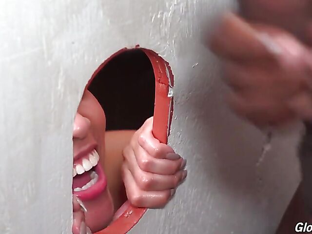  Interracial double glory hole suck and fuck with Ember Snow and Ryan Keely