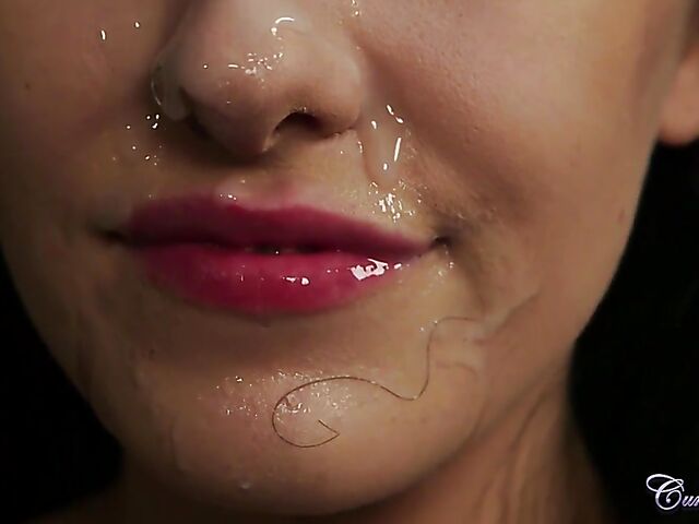 Shay London - English brunette blowjob facial