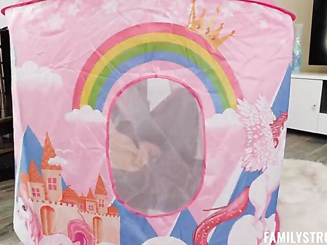 Chloe Temple - Teen step sister catches brother jerking off