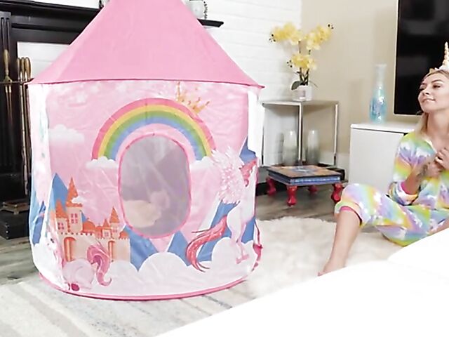 Chloe Temple - Teen step sister catches brother jerking off