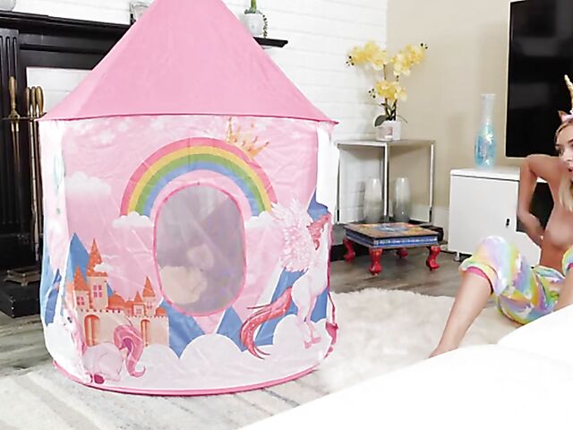 Chloe Temple - Teen step sister catches brother jerking off