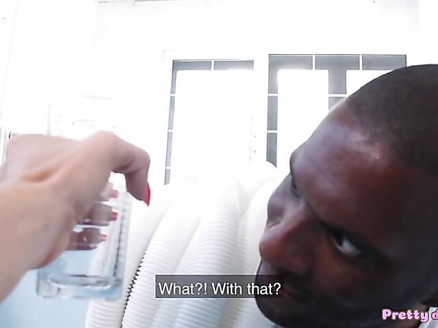 Megane Lopez - Teen with pigtails interracial black cock fun