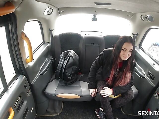 Taxi sex with tattooed Czech slut Charlotte Thorne