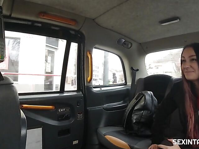 Taxi sex with tattooed Czech slut Charlotte Thorne