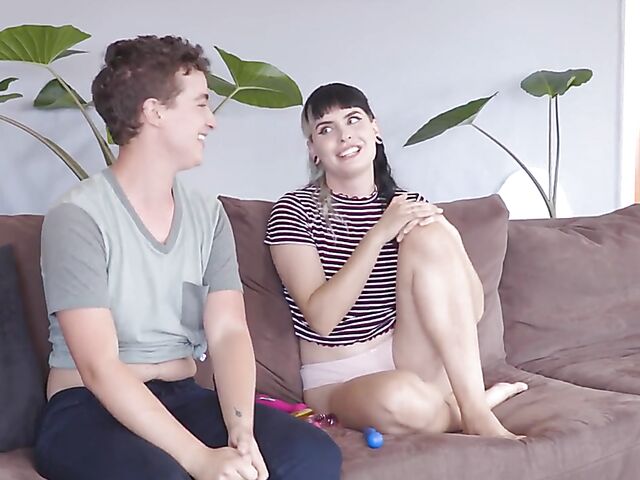 Marina Lee & Stone Silver - Hairy lesbian couple nude interview