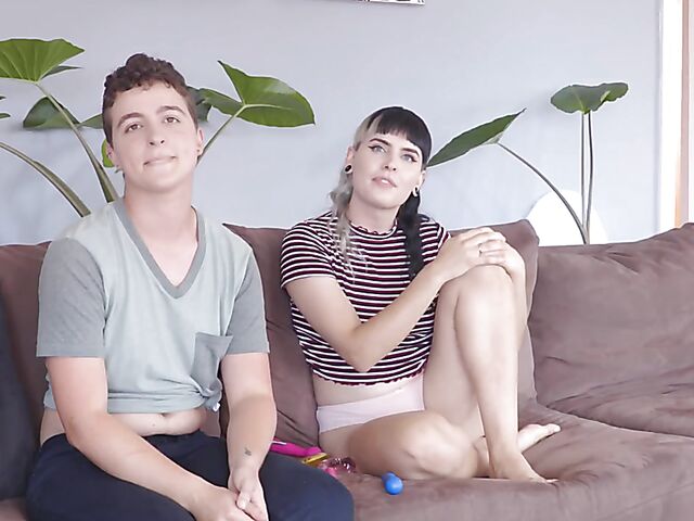 Marina Lee & Stone Silver - Hairy lesbian couple nude interview