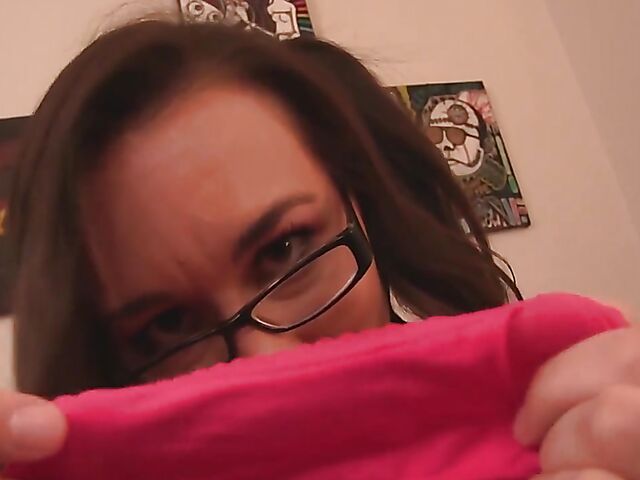 Sinn Sage - Dirty talking girl with glasses solo in her rainbow socks