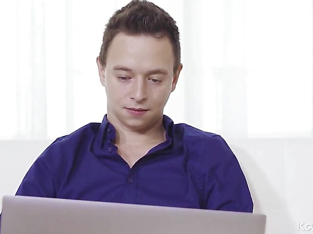 Pale blonde with sexy boobs Kiara Lord fucks in high heels