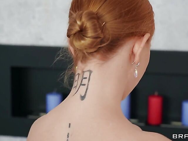 Kiara Lord - Redhead interracial bubble bath and champagne with Darrell Deeps