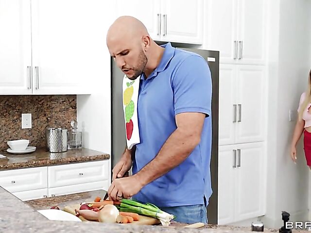 Blake Blossom's kitchen quickie with her girlfriend's dad