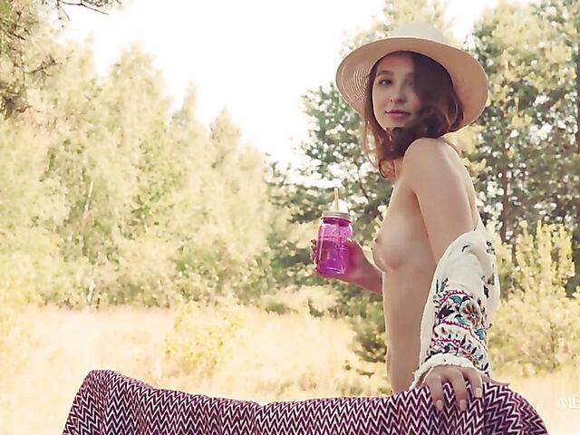 Ava's outdoor solo on a hot summer day in August