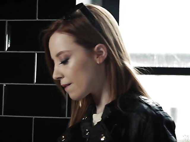 Skinny petite redhead Lottie Magne needs a cock