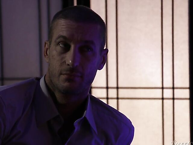 Physical contact with slim MILF Silvia Saige