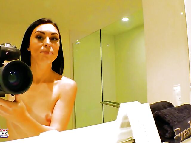 Ashley Wolf's blowjob instruction and facial POV