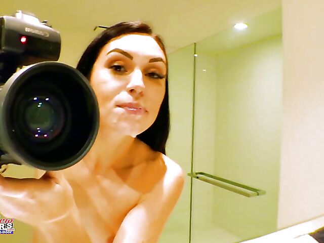 Ashley Wolf's blowjob instruction and facial POV