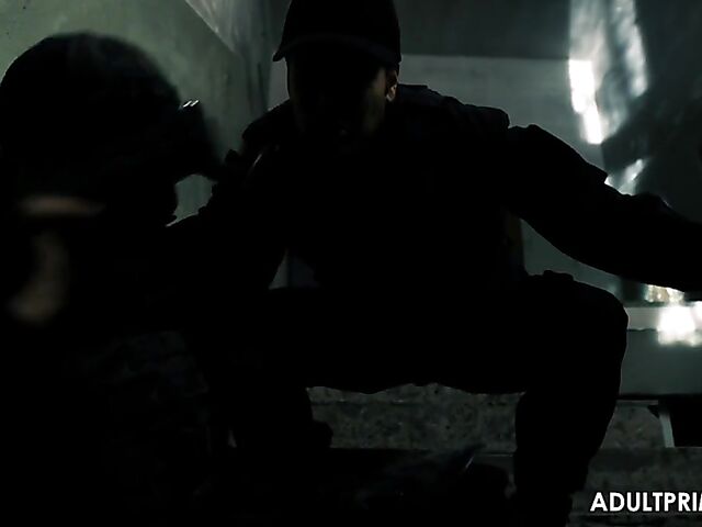 Fake tits MILF in boots Jasmine Jae fucks a commando