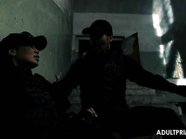 Fake tits MILF in boots Jasmine Jae fucks a commando