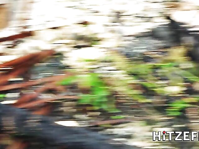 German tattooed blonde with a pierced clit Harleen Van Hynten gets screwed outside