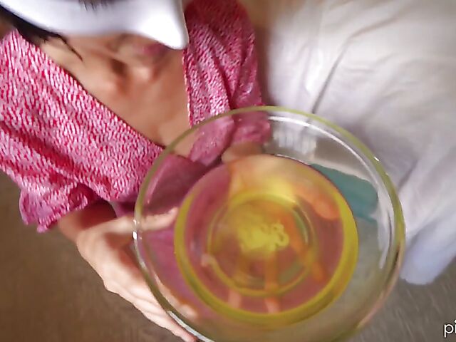 Bruce & Morgan - Masked girlfriend drinking piss and cum