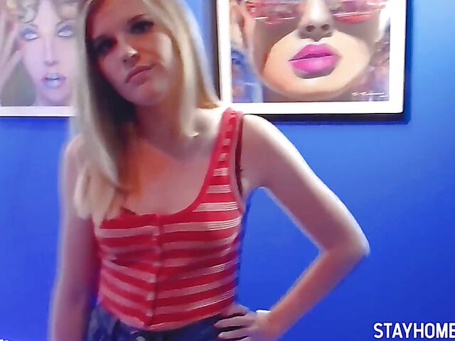 Nikki Sweet - Pale teen with a bushy pussy gets fucked POV style