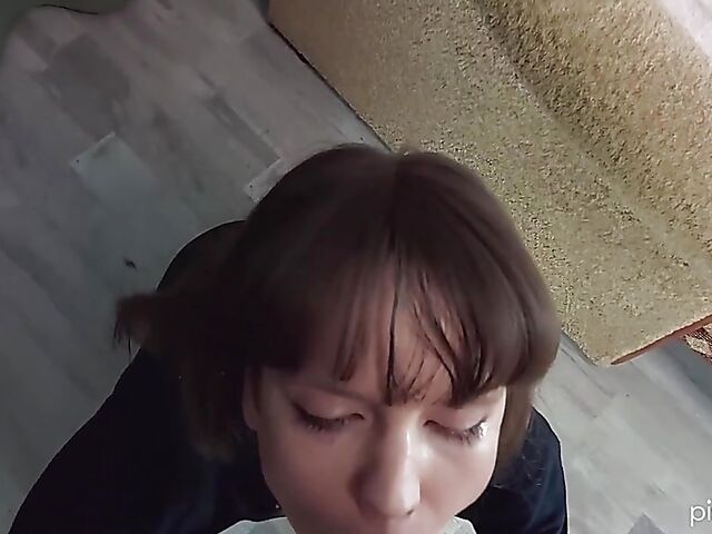 Alexandra Letova - Teen piss drinking debut and BJ