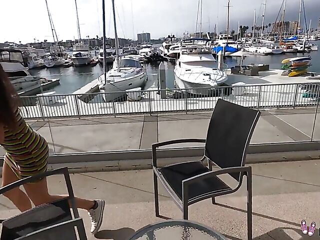 Hot chick with pierced tits Maddy May shows her shaved snatch and gets pounded POV style