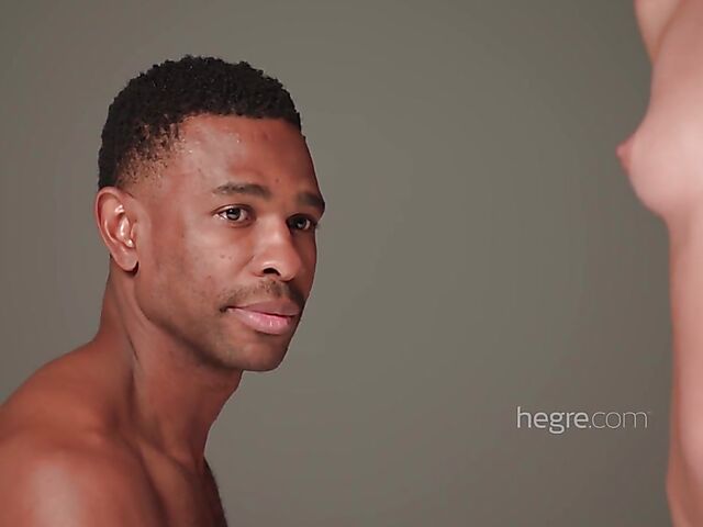 Ariel & Robin - Interracial couple nude art photo session BTS