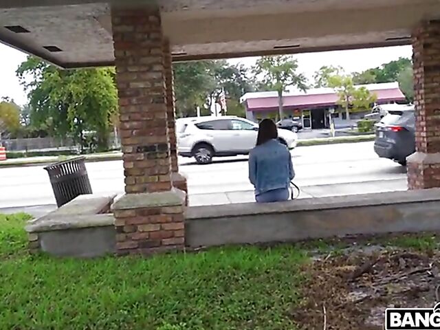 Pick up fuck in a van with small boob chick Catalina Ossa