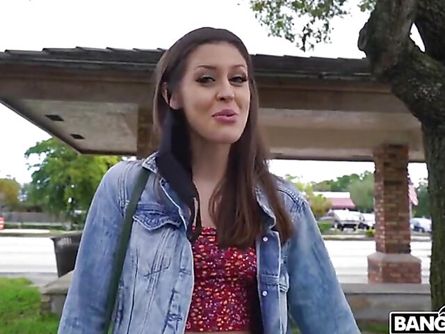 Pick up fuck in a van with small boob chick Catalina Ossa