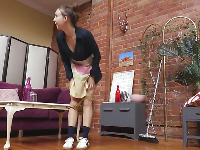 Hairy lesbian maids Laney Day and Olive G fist and finger each other to orgasm