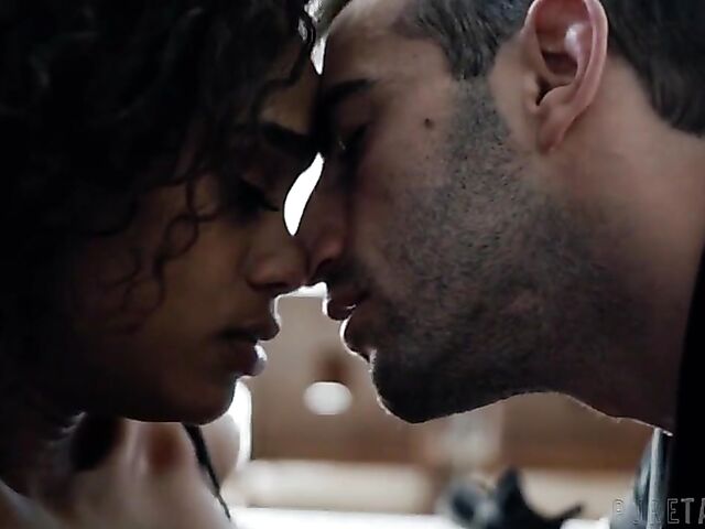 Scarlit Scandal & Jake Adams - Tight ebony interracial fun with a white guy during the pandemic