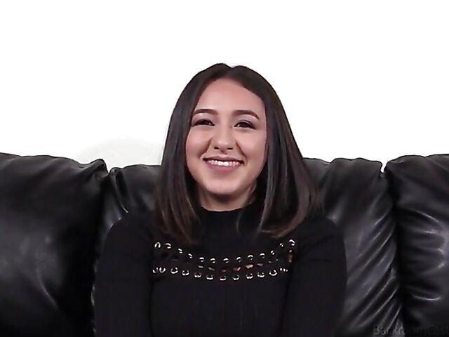 Big tits anal in the backroom with newbie Corra