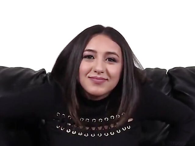 Big tits anal in the backroom with newbie Corra