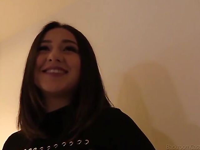 Big tits anal in the backroom with newbie Corra