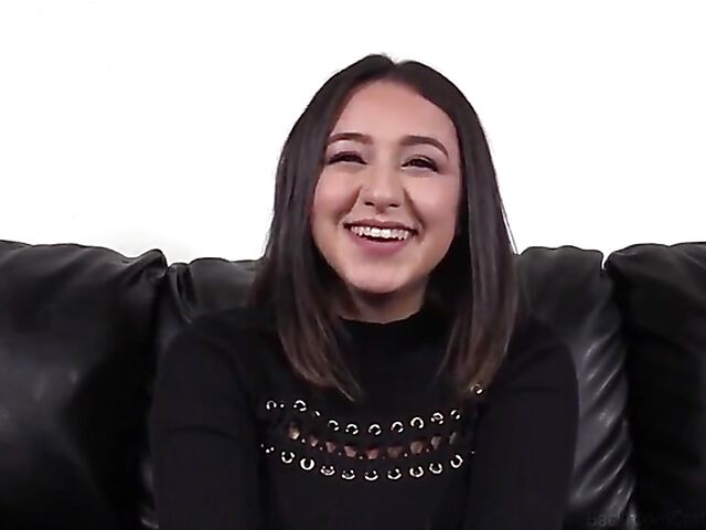 Big tits anal in the backroom with newbie Corra