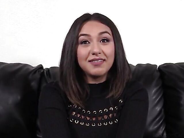 Big tits anal in the backroom with newbie Corra