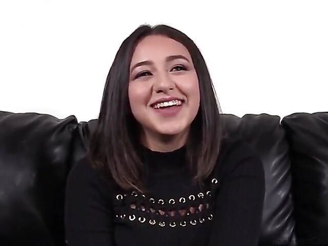 Big tits anal in the backroom with newbie Corra