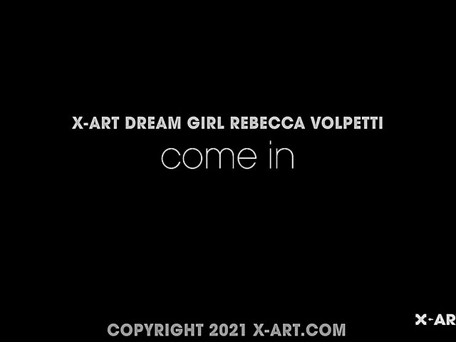 Lollipop play and faucet masturbation with skinny Rebecca Volpetti