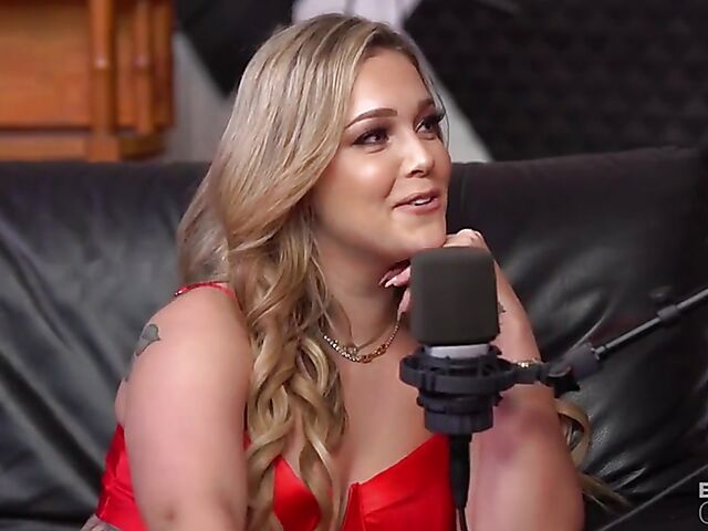 Porn star podcast with Kali Roses and sex on the couch with horny host Sean Lawless