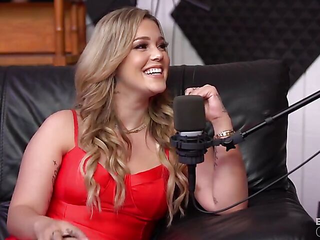 Porn star podcast with Kali Roses and sex on the couch with horny host Sean Lawless