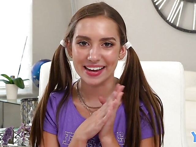 Pigtail teen fuck with fresh Bailey Base